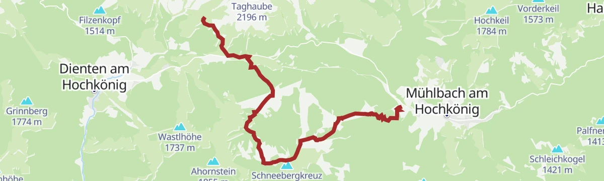 Route map: Hochkönig Hüttenhüpfer Tour 3. Etappe